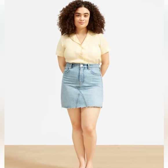 Everlane The Denim Reconstructed Skirt - Picture 2 of 10